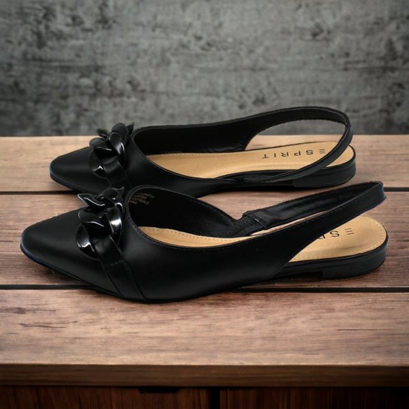 Women's Esprit Patty Flats in Black Size 7.5 Medium - Picture 7 of 8